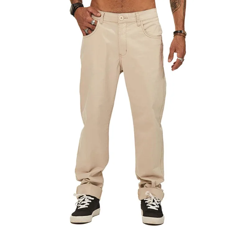 Calça masculina sarja basica Mormaii Bege 42