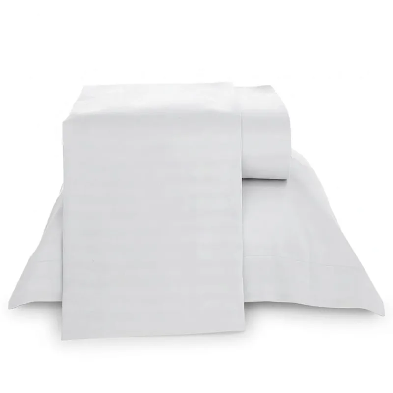 Jogo De Cama Queen Lepin Enxovais Stripe Branco 4 Pçs