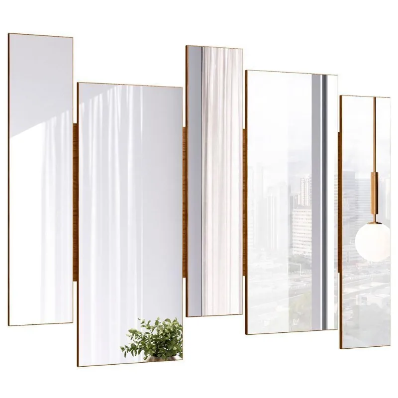 Espelho Decorativo Com Moldura Ypê Isadora N01 - Lyam Decor - Lyam Decor