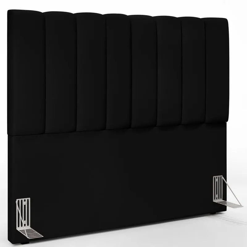 Cabeceira Cama Box Casal 140 Cm Dália W01 Suede Preto