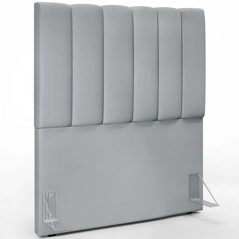 Cabeceira Cama Box Solteiro 100 Cm Dália W01 Suede Cinza