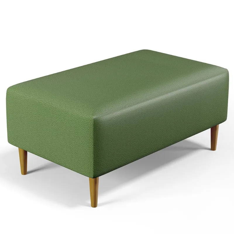 Puff Decorativo Sala de Estar Cléo W01 Pés Palito 90 cm Facto Verde Musgo - Lyam Decor