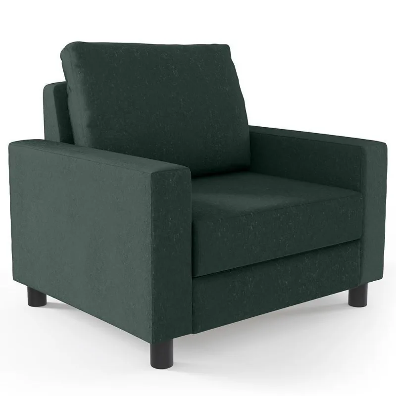 Poltrona Malta Linho Verde Musgo