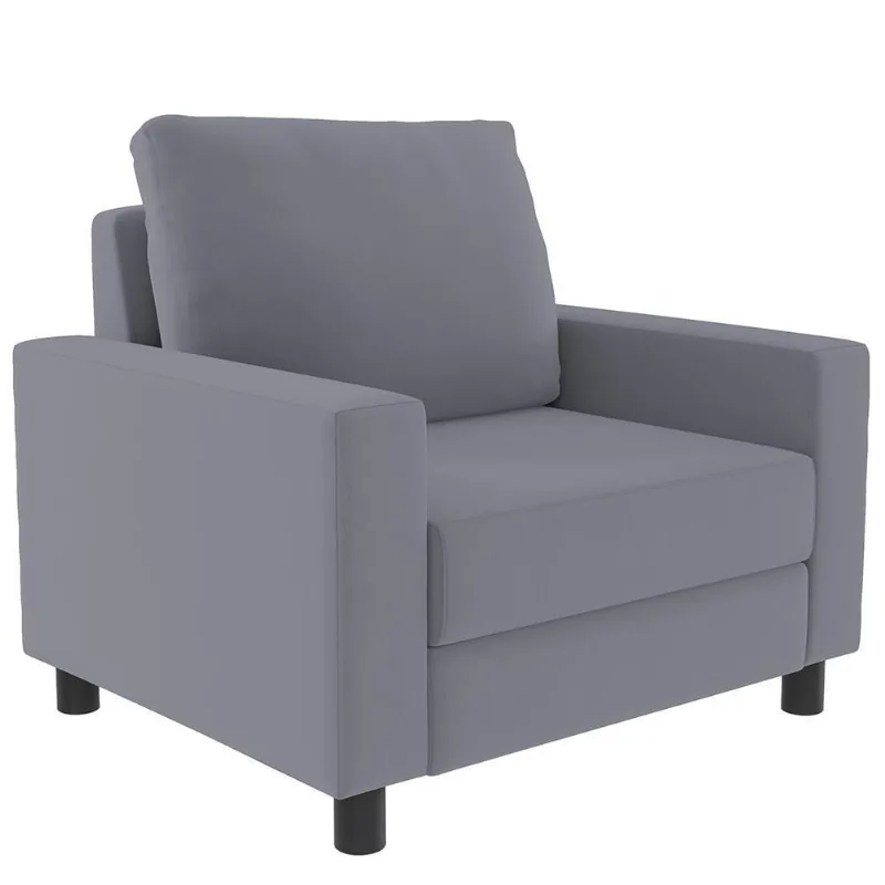 Poltrona Malta Suede Cinza