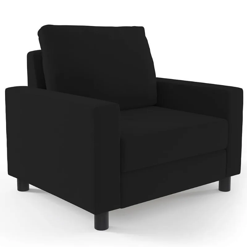 Poltrona Malta Suede Preto