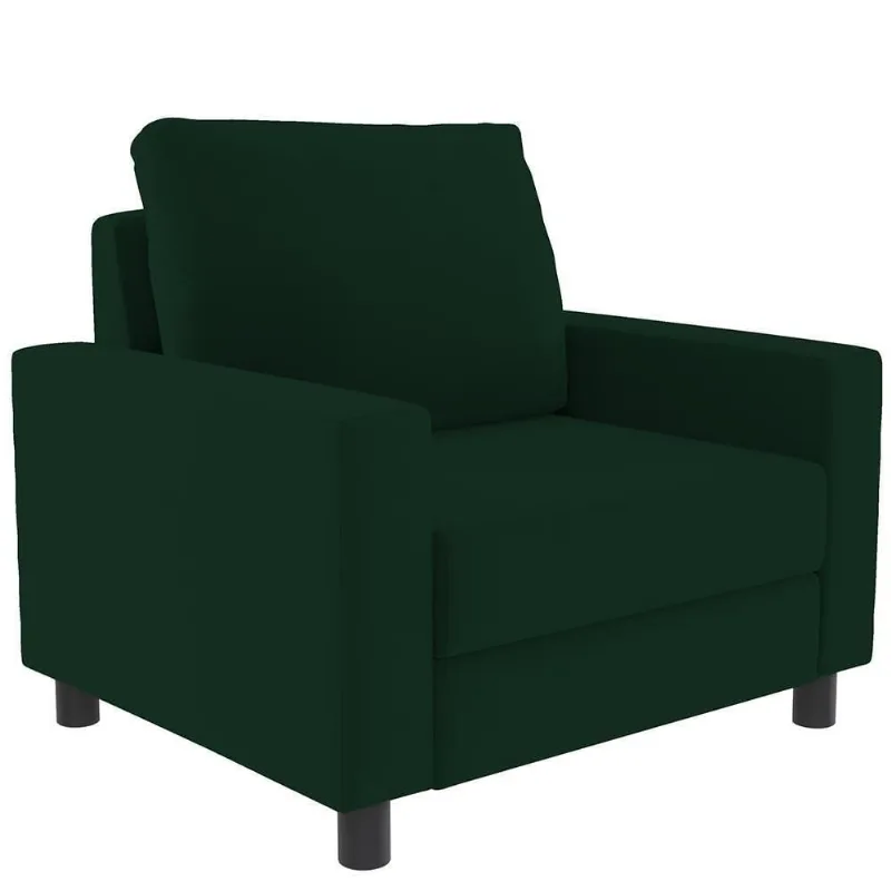 Poltrona Malta Suede Verde Musgo