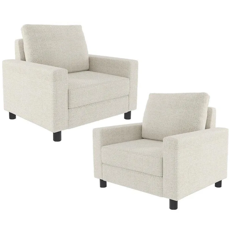 Kit 02 Poltronas Malta Linho Champagne