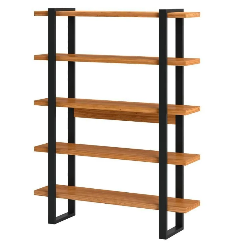 Estante 5 Prateleiras Prime 175X135Cm D3 Freijó Preto - Lyam Decor