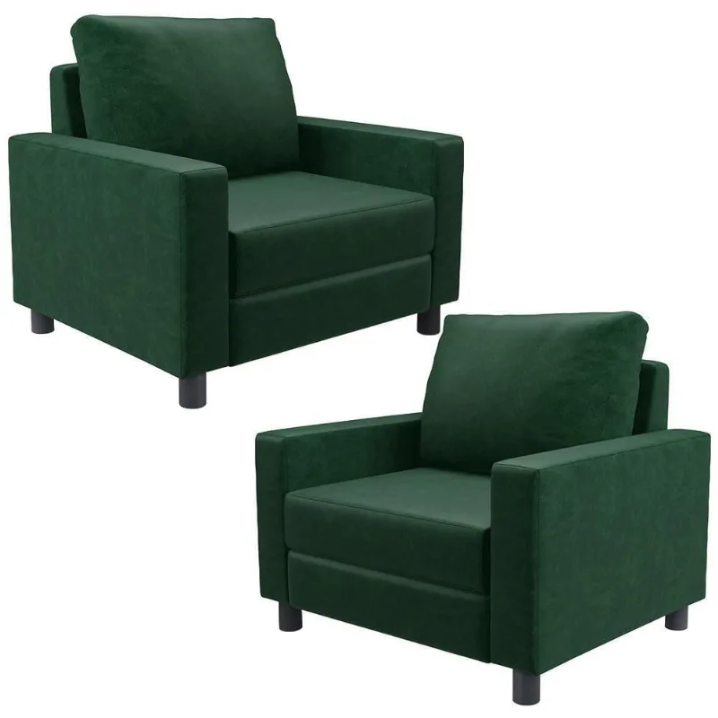 Kit 02 Poltronas Malta Facto Verde Musgo