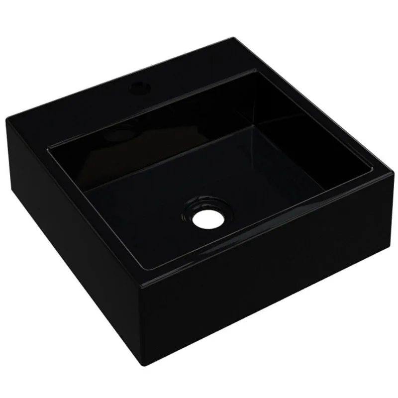 Cuba De Apoio Para Banheiro Quadrada Q355 35X35Cm C01 Preto