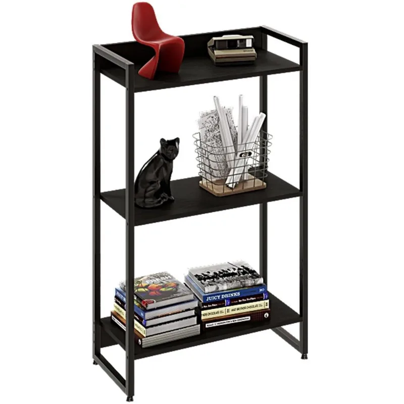 Estante Multiuso Para Escritório Industrial 03 Prateleiras Areta 104x60cm C01 Onix - Lyam Decor - Lyam Decor