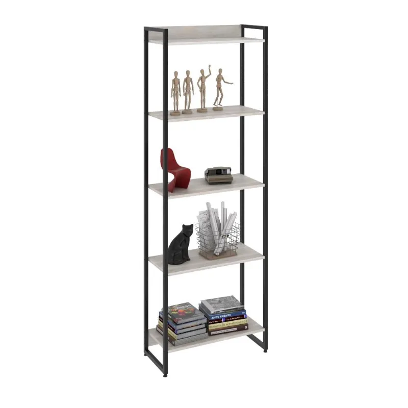 Estante Multiuso Para Escritório Industrial 05 Prateleiras Areta 186x60cm C01 Snow - Lyam Decor - Lyam Decor
