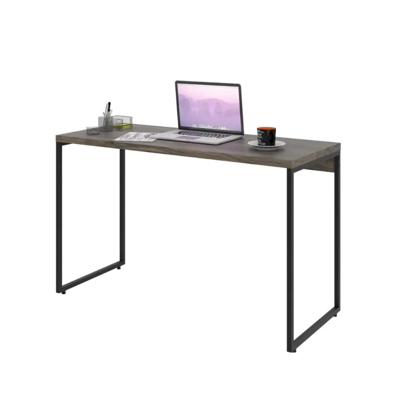 Mesa Para Escritório e Home Office Industrial Aspen 120 cm C01 Carvalho Dark - Lyam Decor - Lyam Decor