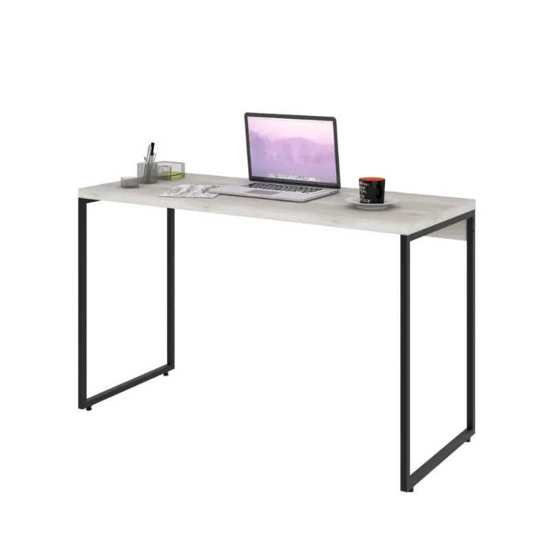 Mesa Para Escritório e Home Office Industrial Aspen 120 cm C01 Snow - Lyam Decor - Lyam Decor