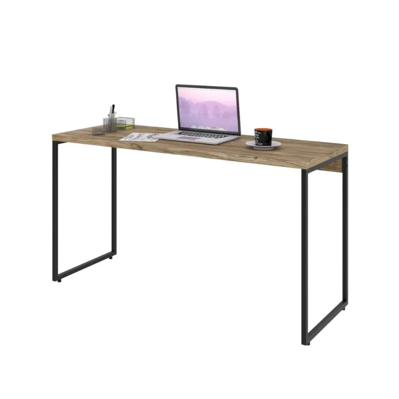 Mesa Para Escritório e Home Office Industrial Aspen 135 cm C01 Carvalho - Lyam Decor - Lyam Decor