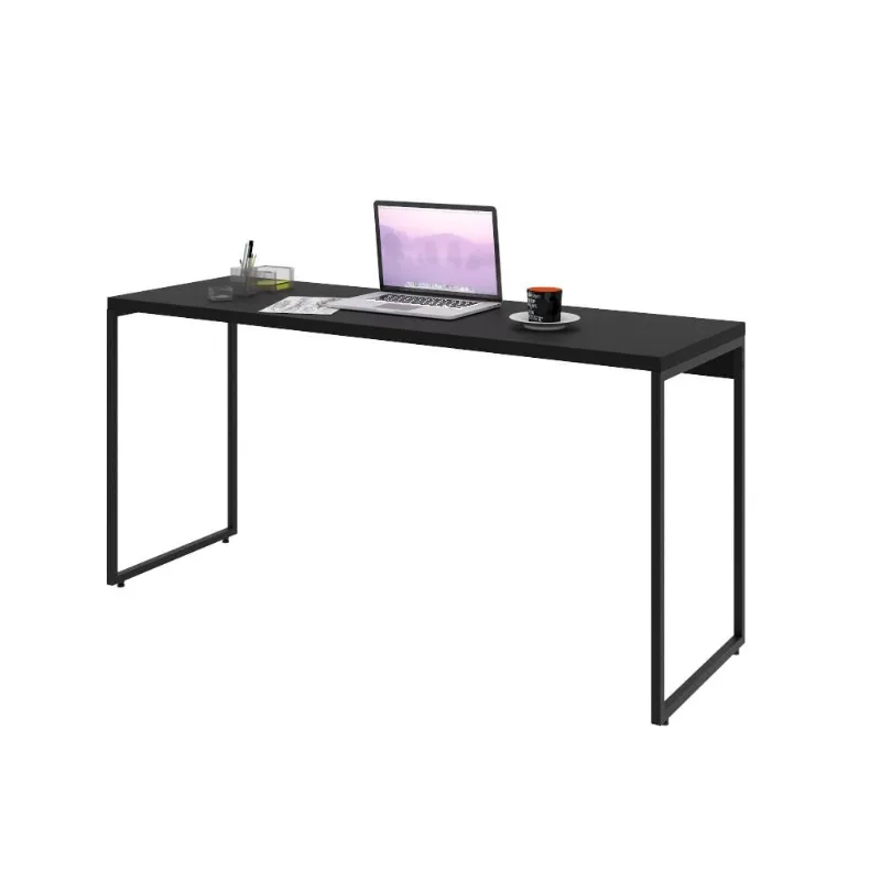 Mesa Para Escritório e Home Office Industrial Aspen 150 cm C01 Onix - Lyam Decor - Lyam Decor