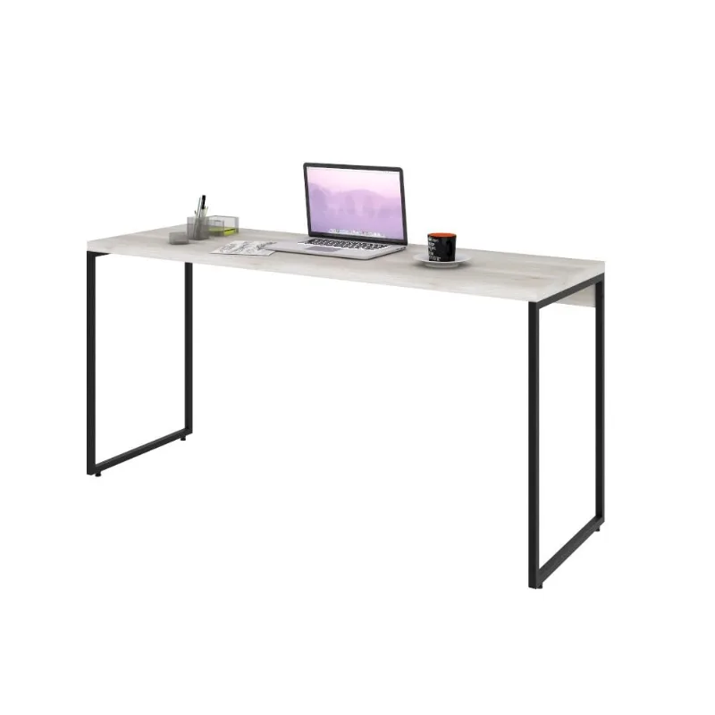 Mesa Para Escritório e Home Office Industrial Aspen 150 cm C01 Snow - Lyam Decor - Lyam Decor