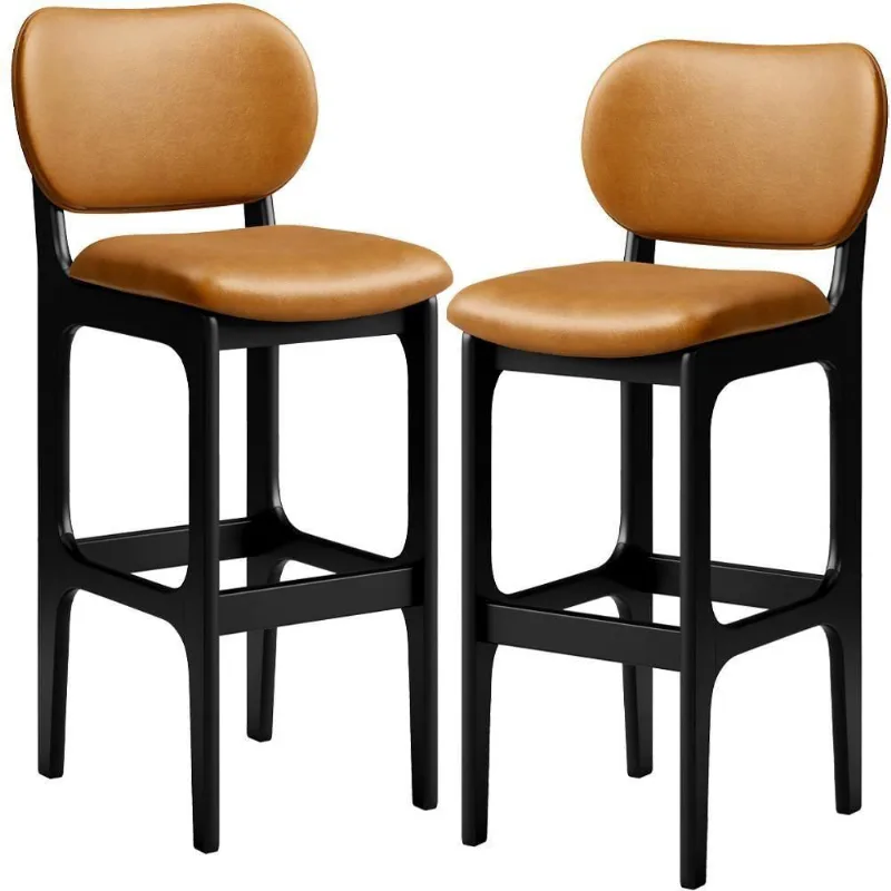 Kit 2 Banquetas Alta Betta Preto Whisky - Lyam Decor