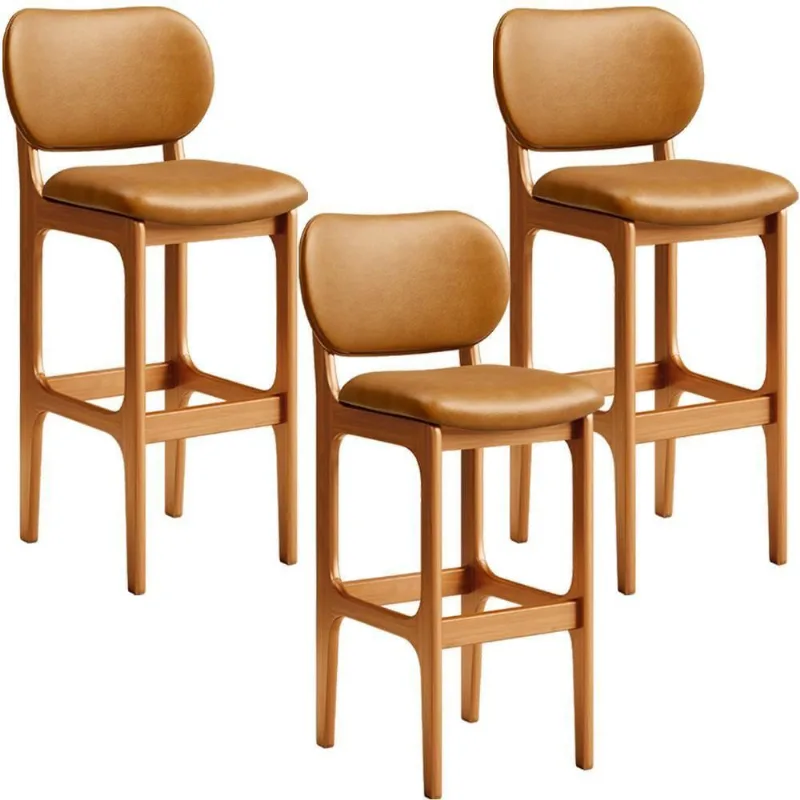 Kit 3 Banquetas Alta Betta Imbuia Whisky - Lyam Decor