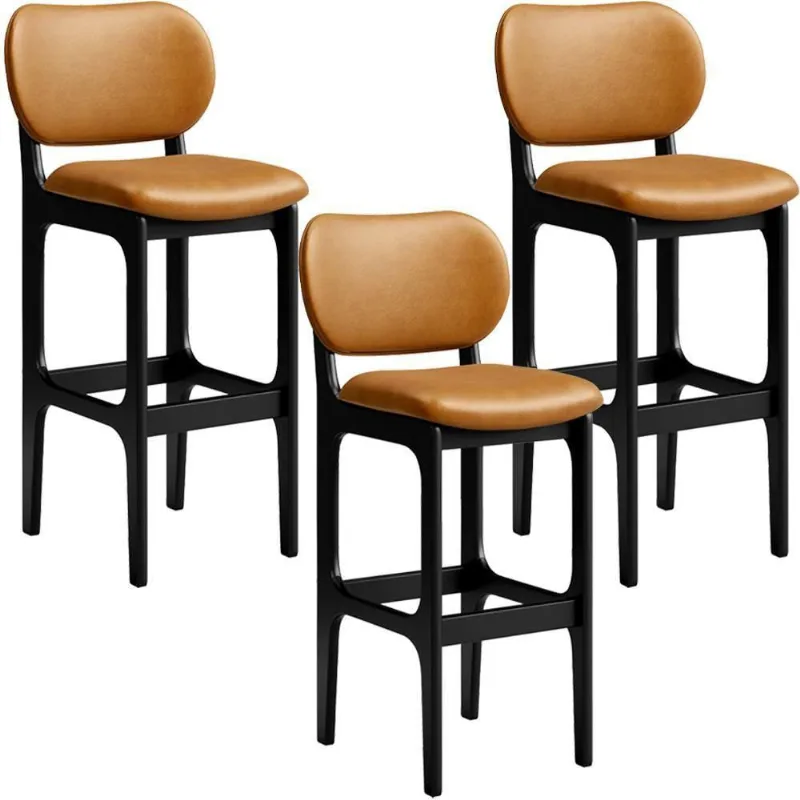 Kit 3 Banquetas Alta Betta Preto Whisky - Lyam Decor