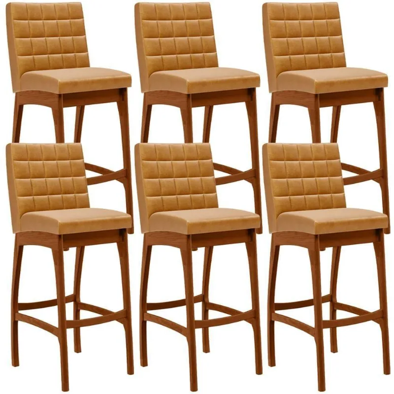 Kit 06 Banquetas Altas Mila Whisky - Lyam Decor