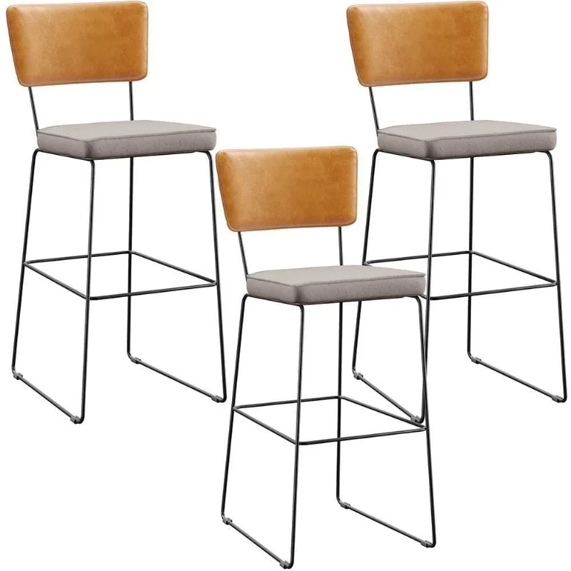 Kit 04 Banquetas Altas Whisky Linho Bege - Lyam Decor