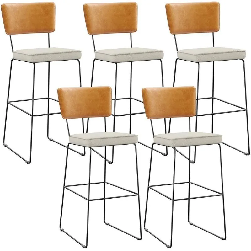 Kit 05 Banquetas Altas Allana L02 Whisky Champagne - Lyam Decor