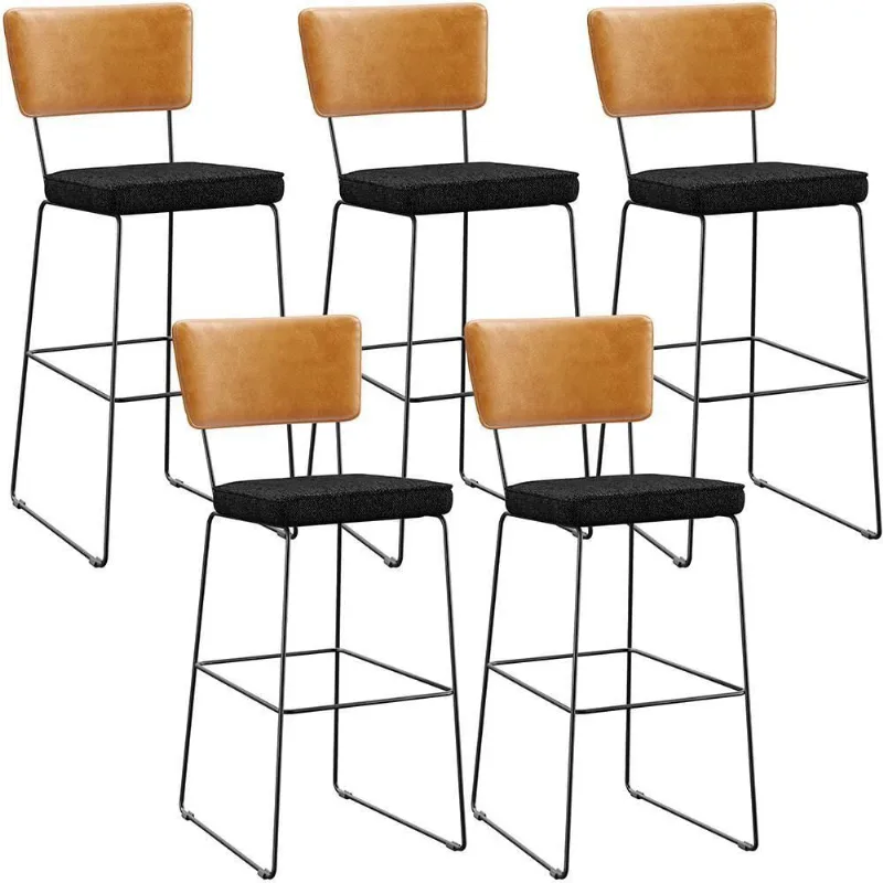 Kit 05 Banquetas Altas Allana L02 Whisky Chumbo - Lyam Decor
