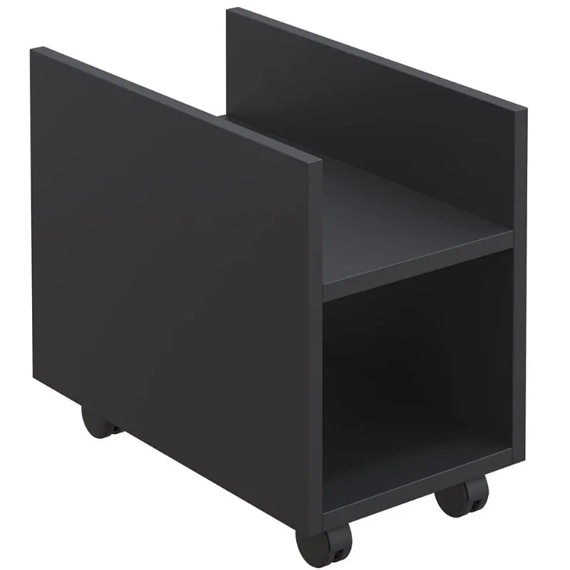 Suporte Para Cpu E Nobreak Com Rodízios Guide L03 Preto - Lyam Decor - Lyam Decor