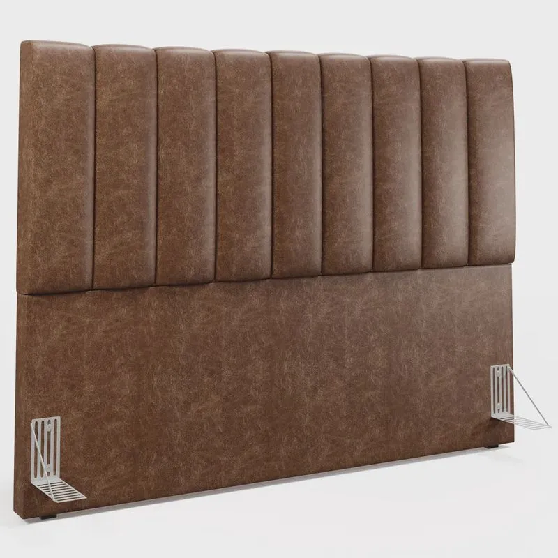 Cabeceira Cama Box Casal King 195 cm Dália W01 Courissimo Marrom - Lyam Decor