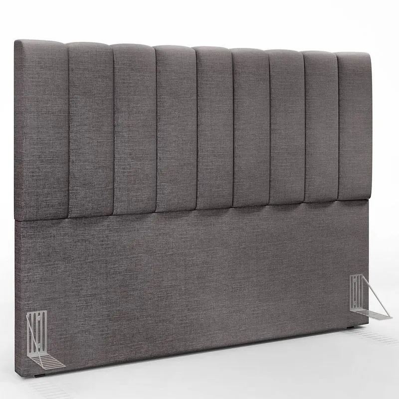 Cabeceira Cama Box Casal King 195 Cm Linho Cinza Escuro