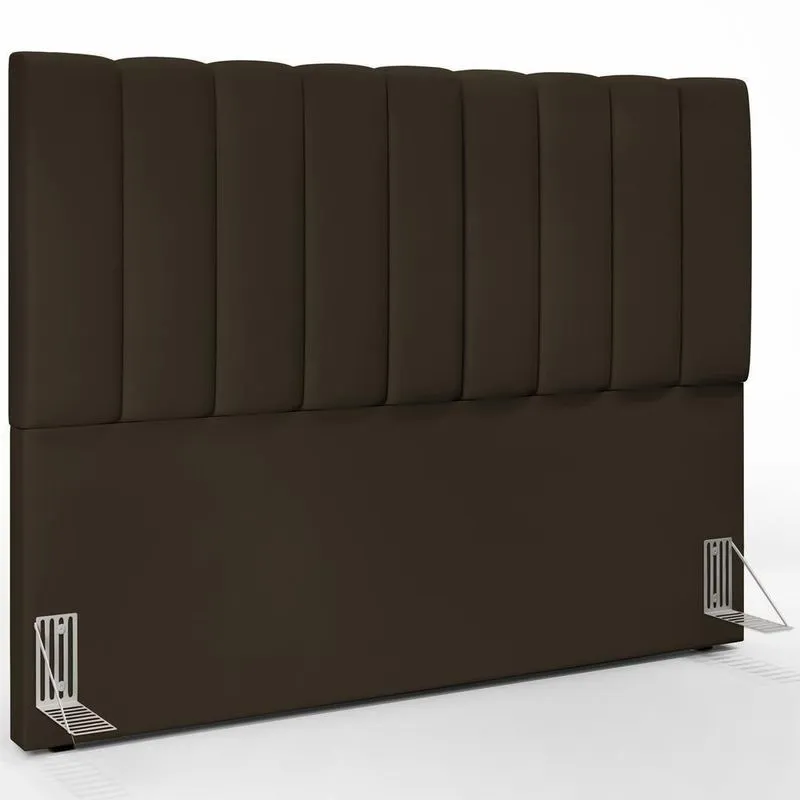 Cabeceira Cama Box Casal King 195 Cm Dália W01 Suede Marrom