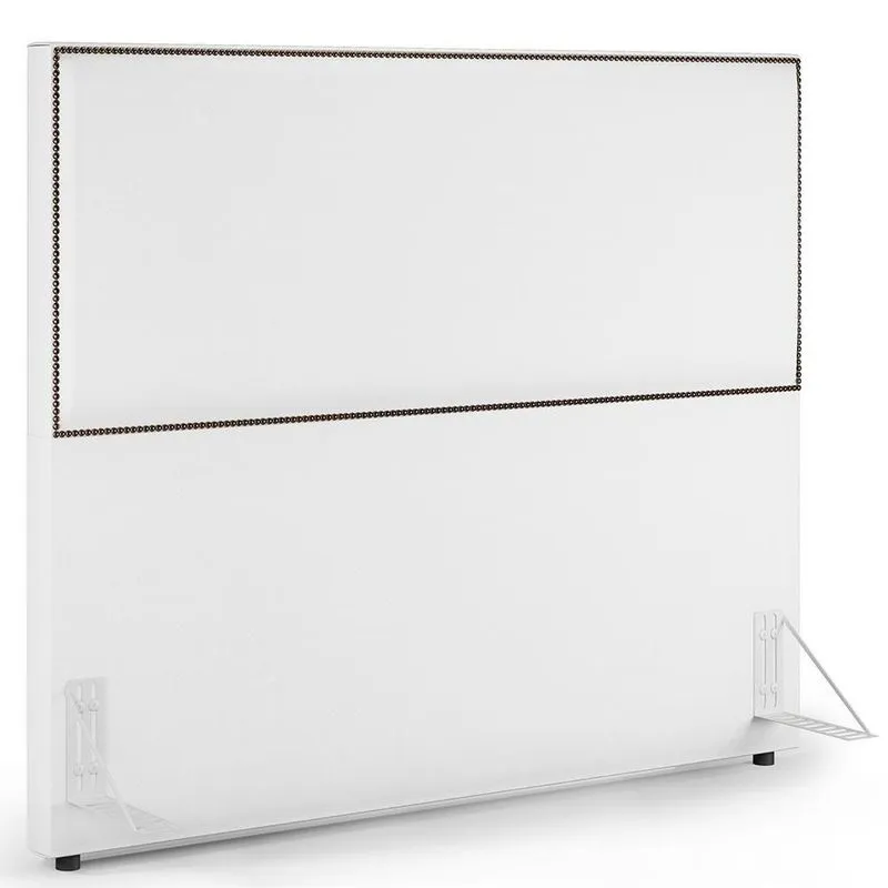 Cabeceira Box Casal Com Tachas 140 Cm Facto Branco