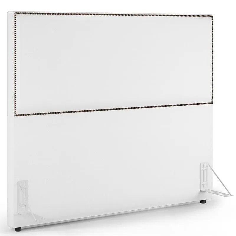 Cabeceira Box Casal Tachas 160 Cm Vicenza L02 Facto Branco