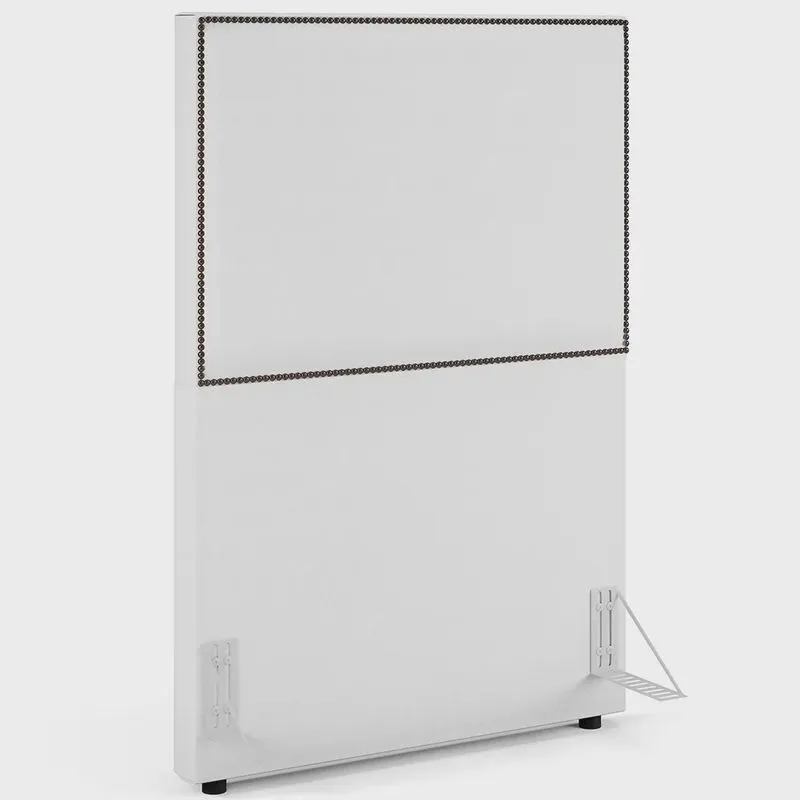 Cabeceira Box Solteiro Com Tachas 100 cm Vicenza L02 Facto Branco - Lyam Decor