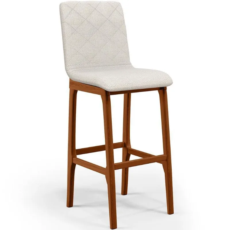 Banqueta Alta Cozinha De Jantar Fixa Zoe B04 Champagne - Lyam Decor