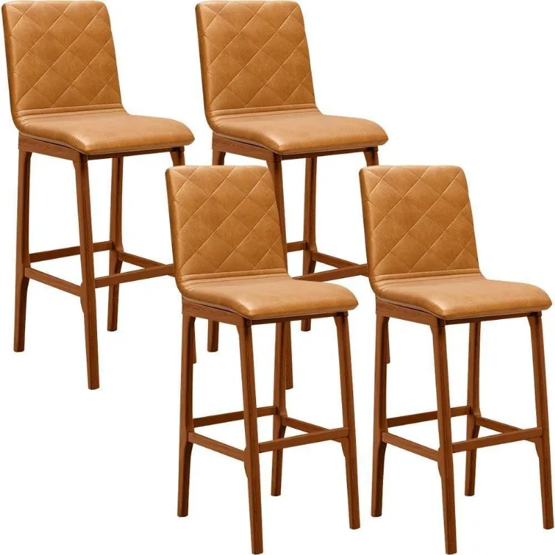 Kit 04 Banquetas Altas Para Cozinha Zoe B04 Whisky - Lyam Decor