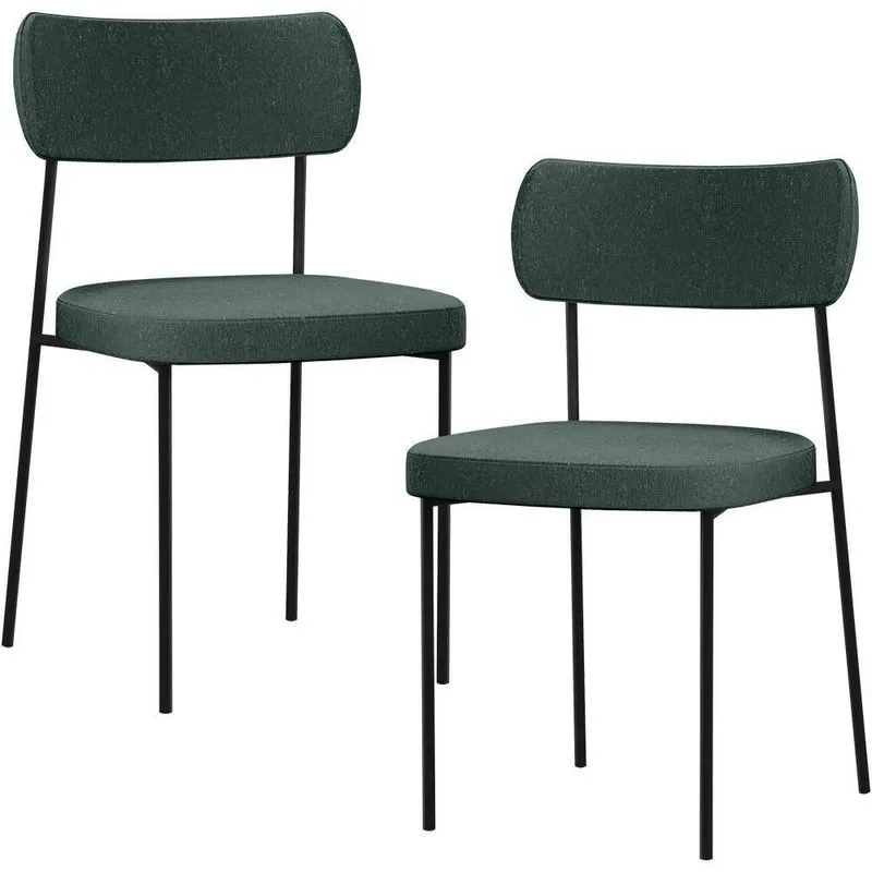 Kit 02 Cadeiras Para Sala De Jantar L02 Verde
