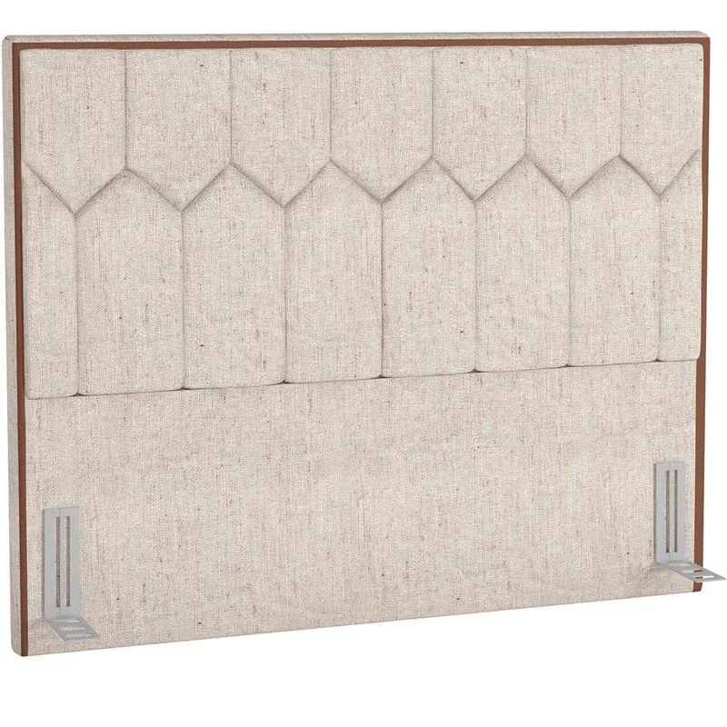 Cabeceira Cama Box Casal King 195 cm P05 Londres Linho Bege Claro - Lyam Decor