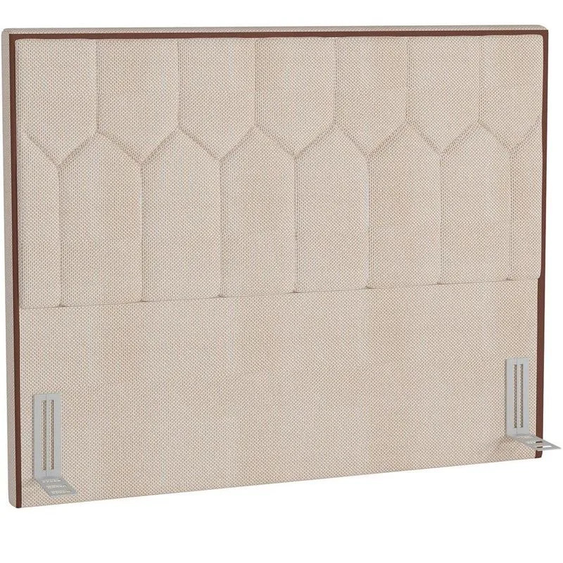 Cabeceira Cama Box Casal King 195 cm P05 Londres Linho Creme - Lyam Decor