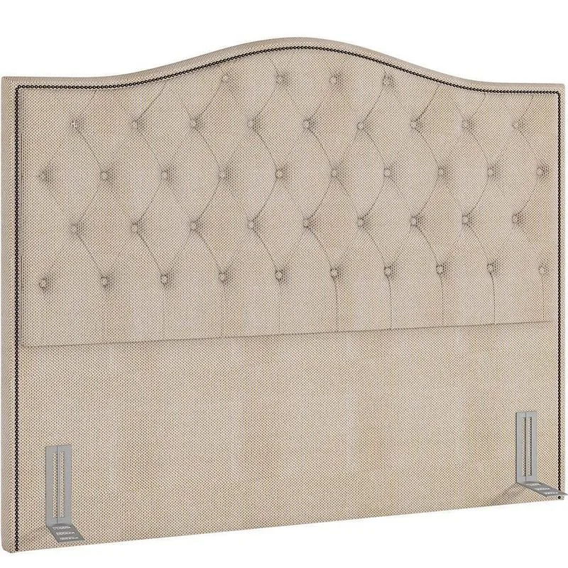 Cabeceira Cama Box Casal Queen 160 Cm P05 Grécia Linho Creme - Lyam Decor