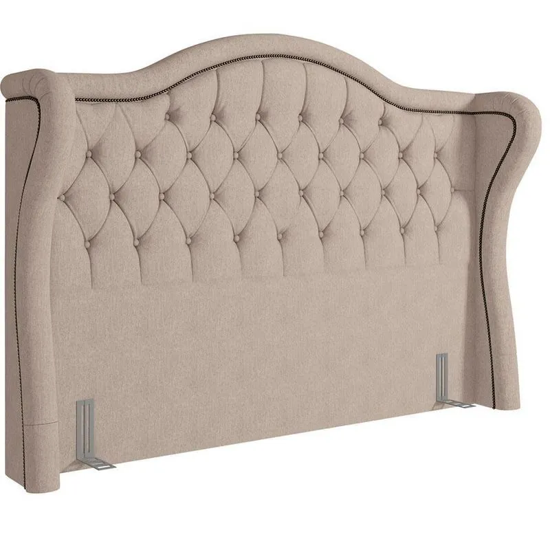 Cabeceira Cama Box Casal Queen 160cm P05 Lisboa Linho Bege