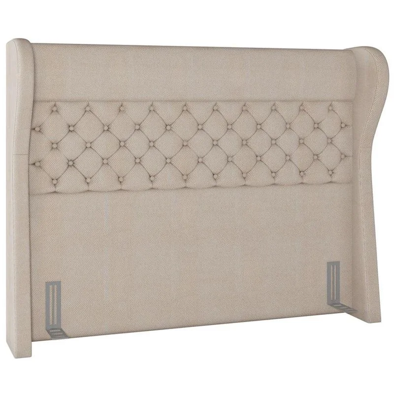 Cabeceira Cama Box Casal Queen 160 cm P05 Madrid Linho Creme - Lyam Decor