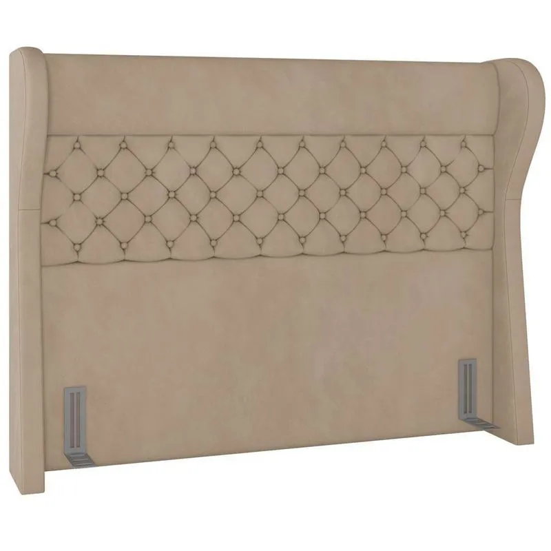 Cabeceira Cama Box Casal Queen 160cm P05 Madrid Veludo Bege