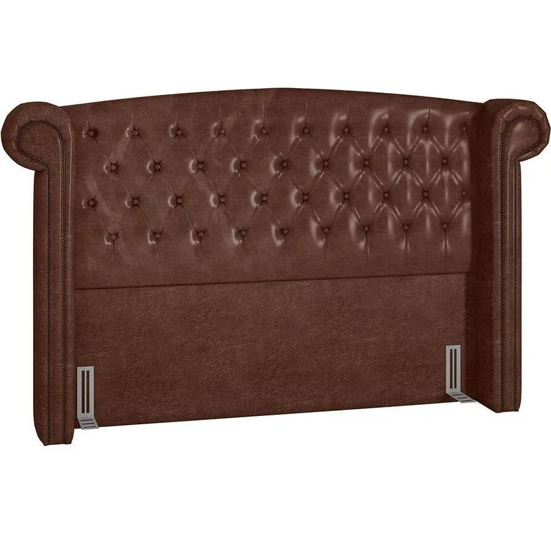 Cabeceira Cama Box Casal Queen 160 Cm P05 Sofia Corino Marrom