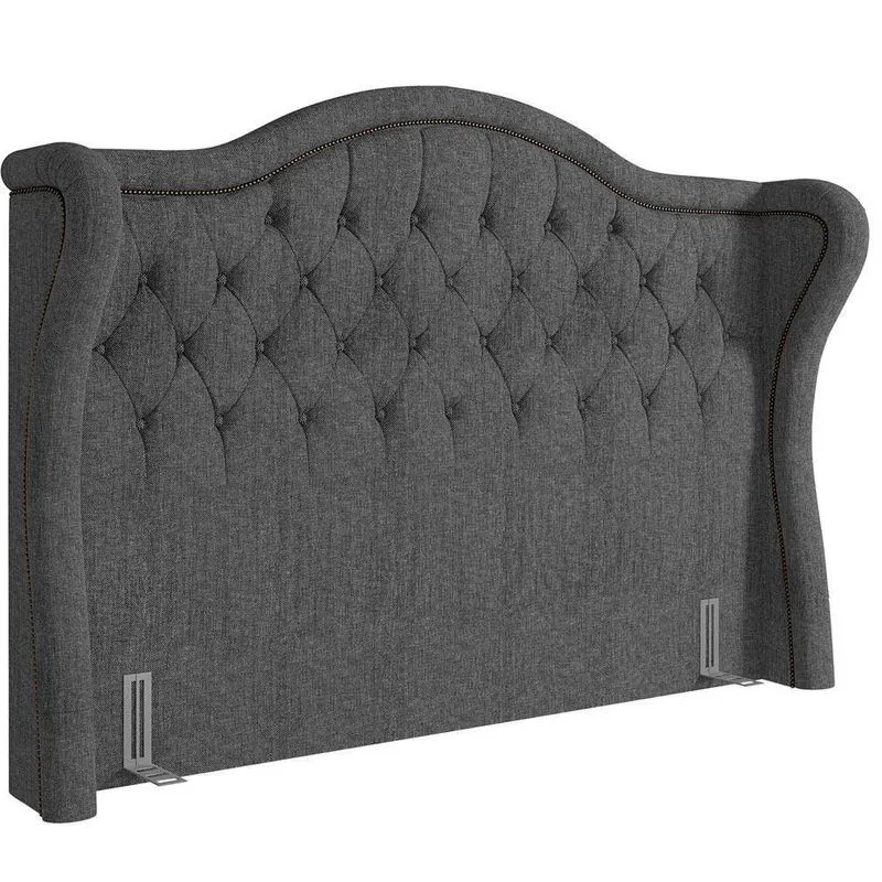 Cabeceira Cama Box Queen 160cm P05 Lisboa Linho Cinza Escuro