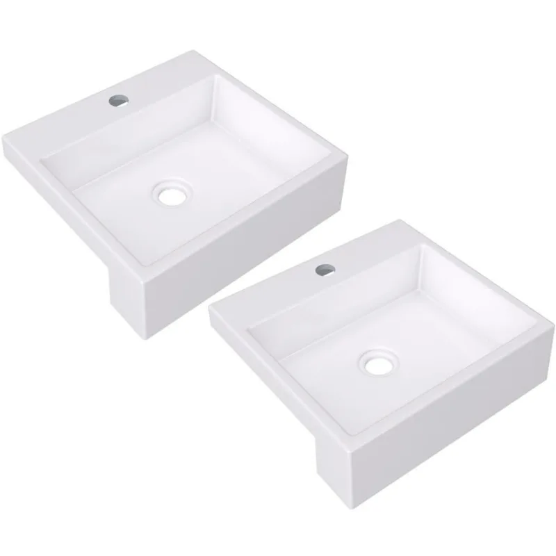 Kit 02 Cubas C01 Banheiro Lavabo Xq395 Branco