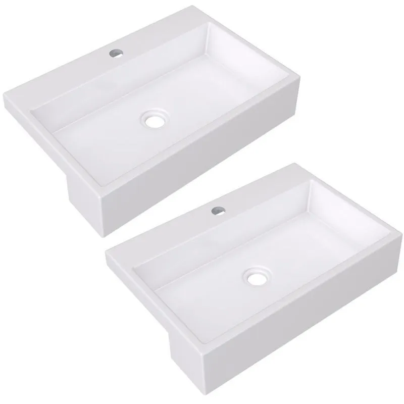 Kit 02 Cubas Banheiro Lavabo Xrt55 C01 Branco