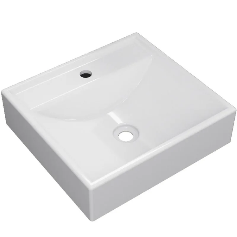 Cuba De Apoio Quadrada Para Banheiro Lavabo C01 Q39W Branco