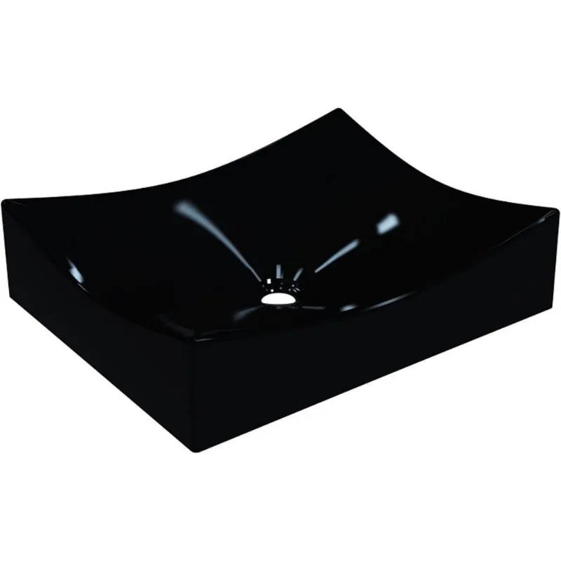 Cuba De Apoio Retangular Banheiro Lavabo C01 Ml44W Preto